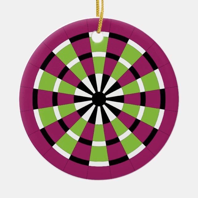 Dartboard Ceramic Tree Decoration (Front)