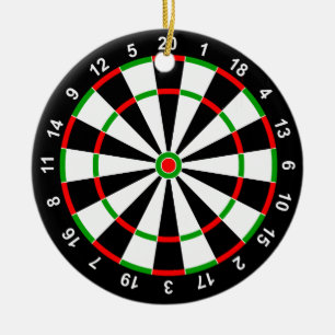 Dartboard Ceramic Tree Decoration