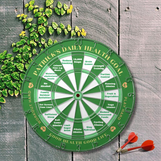 Dartboard - Customisable Name & Health Decisions (This is a dartboard and also your health assistant for developing good daily health habit.   )