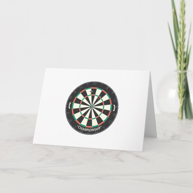 Dartboard & Darts: 3D Model: Card (Front)