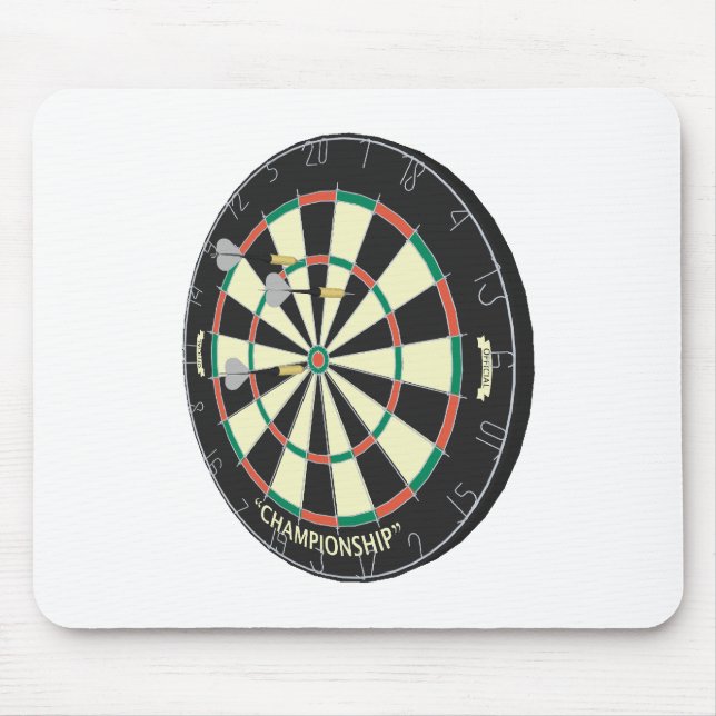 Dartboard & Darts: 3D Model: Mouse Pad (Front)