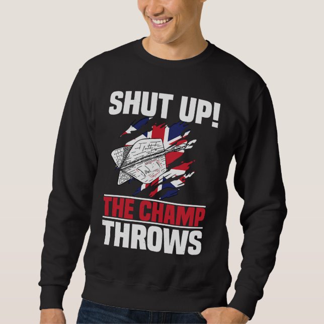 Dartboard, darts, darts, sports darts sweatshirt (Front)