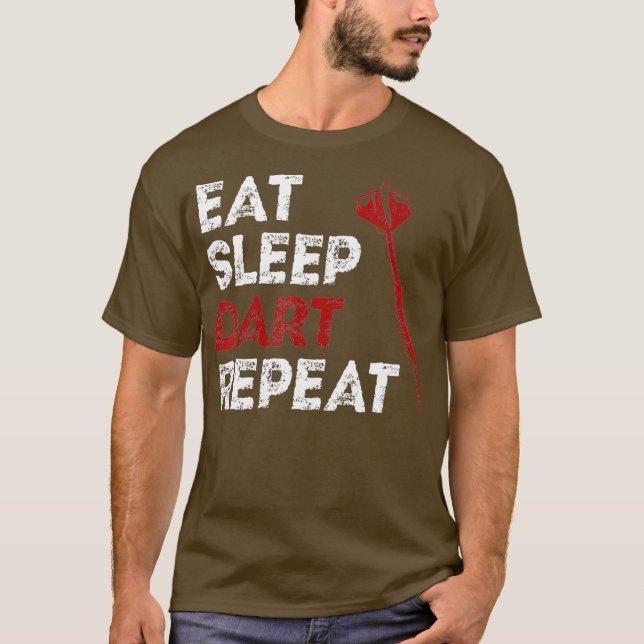 Dartboard Eat Sleep Dart Repeat Dart Player T-Shirt (Front)