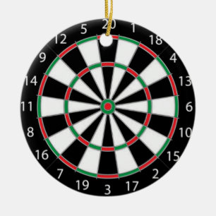 DARTBOARD! (game of darts) ~ Ceramic Tree Decoration