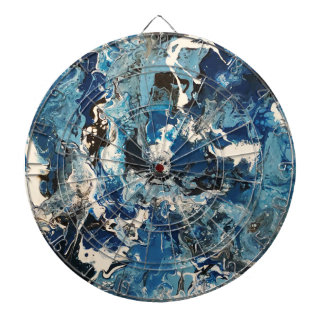Dartboard in Modern Blue Art