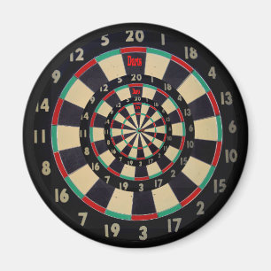 Dartboard In Three Tiers, Round Magnet
