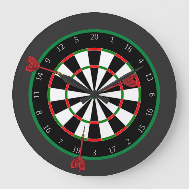 Dartboard Large Clock (Front)