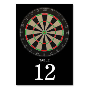 Dartboard Lover Bullseye Darts Table Number