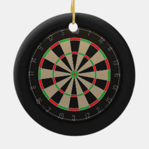Dartboard Lover Ceramic Tree Decoration