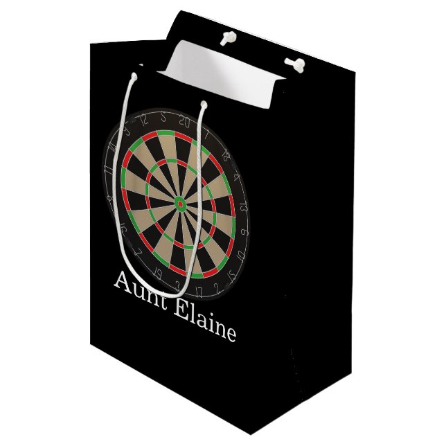 Dartboard Lover 🎯😍 Darts Medium Gift Bag (Front Angled)