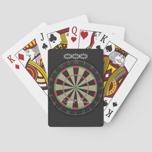 Dartboard Lover 🎯😍 Darts Playing Cards (Back)