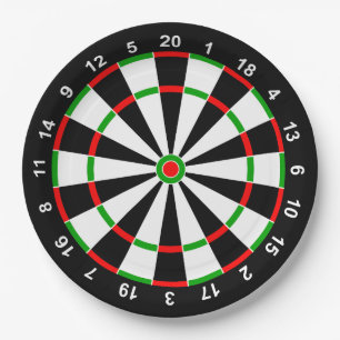 Dartboard Paper Plate