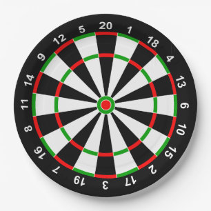 Dartboard Paper Plate