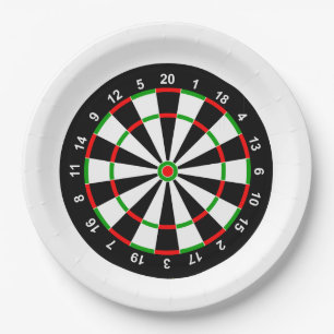 Dartboard Paper Plate