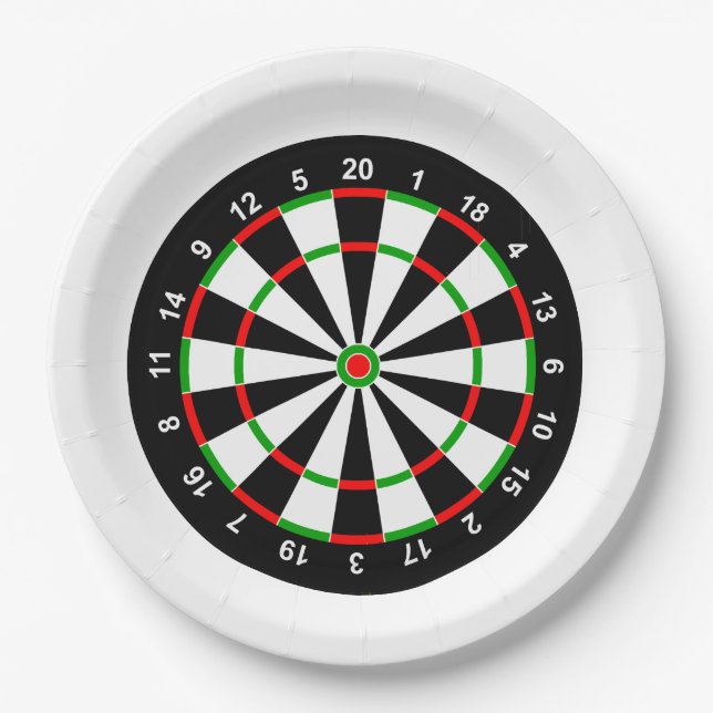 Dartboard Paper Plate (Front)