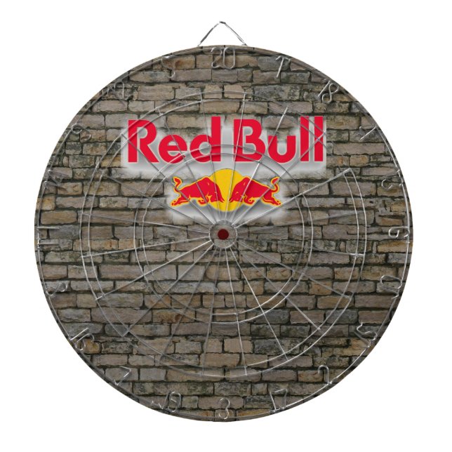 Dartboard Red Bull Stone background (Front)