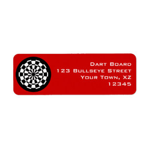 Dartboard Return Address Label