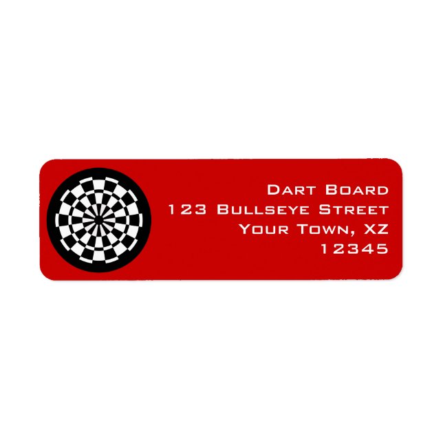 Dartboard Return Address Label (Front)