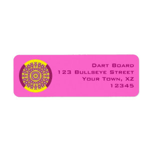 Dartboard Return Address Label