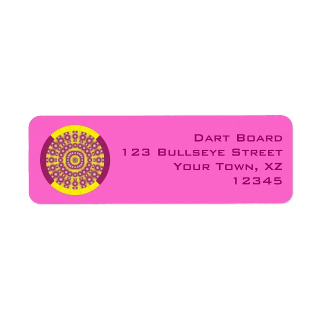 Dartboard Return Address Label (Front)
