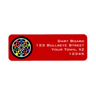 Dartboard Return Address Label