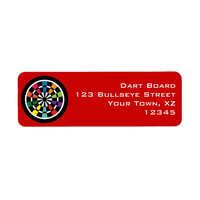 Dartboard Return Address Label (Front)