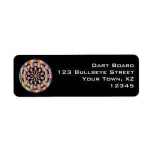 Dartboard Return Address Label