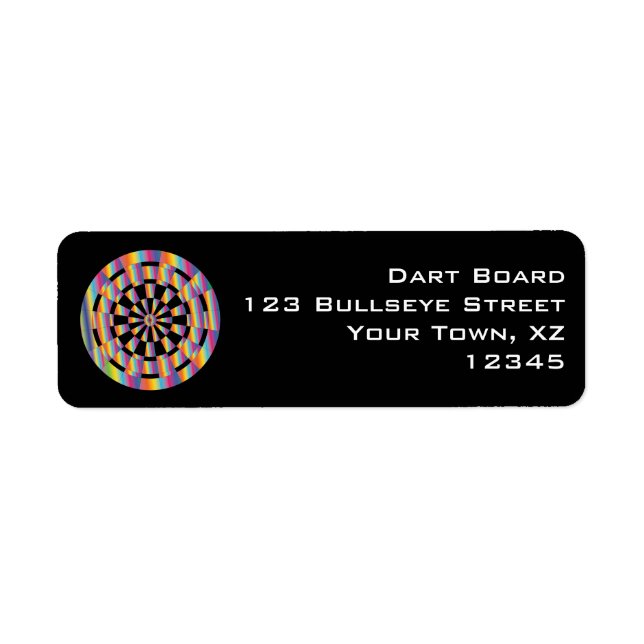 Dartboard Return Address Label (Front)