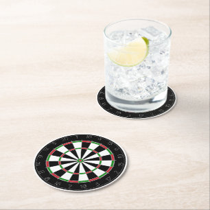 Dartboard Round Paper Coaster