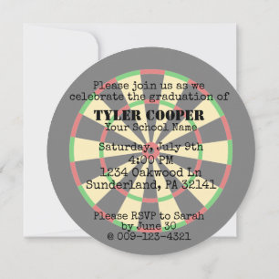 Dartboard Theme Graduation Party Invitation