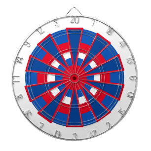 Dartboard - Triangles and Circles Red White Blue