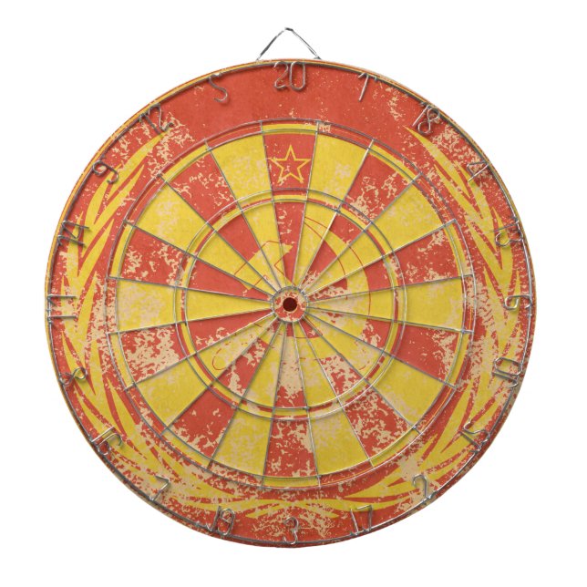 Dartboard USSR Flag laurel dirty cracked (Front)