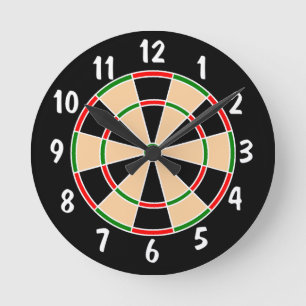 Dartboard Wall Clock. Round Clock
