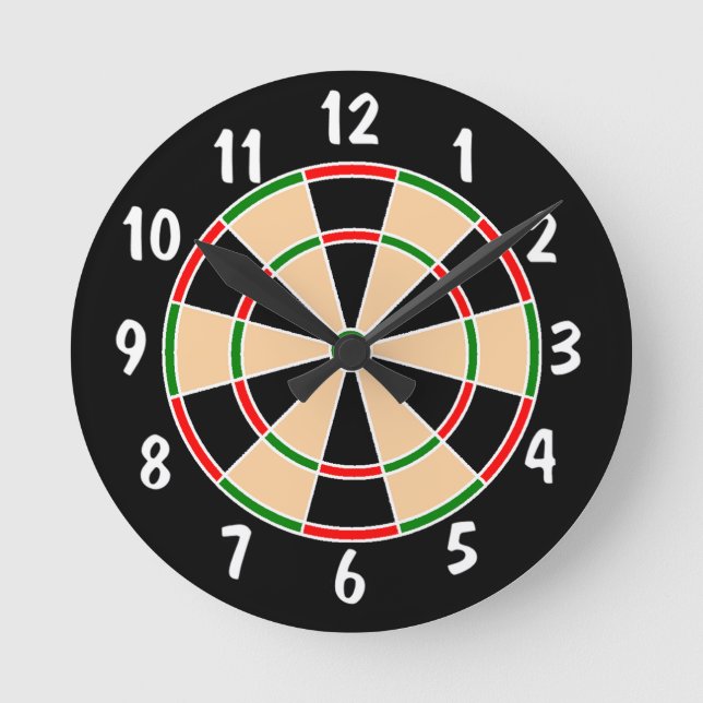 Dartboard Wall Clock. Round Clock (Front)