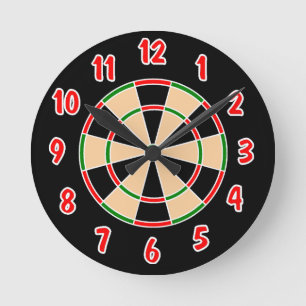 Dartboard Wall Clock. Round Clock