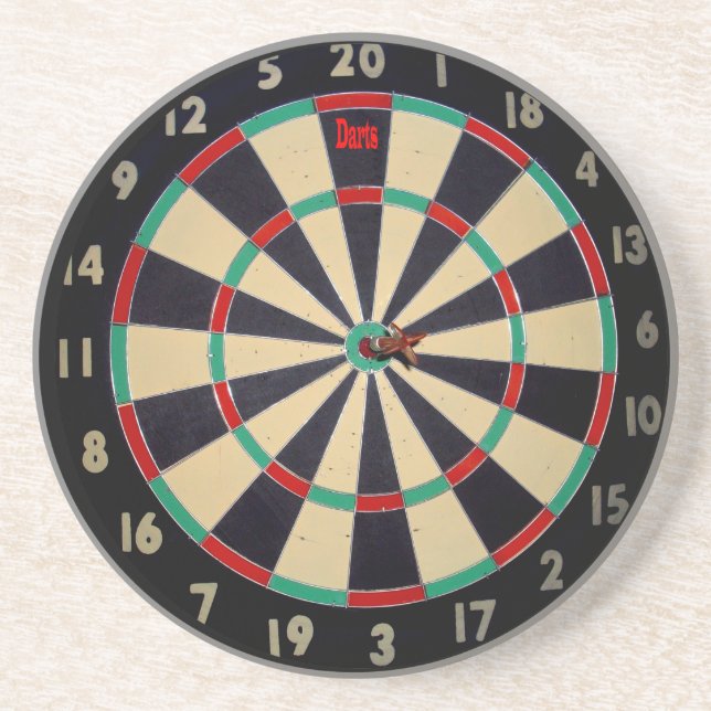 Dartboard With A Dart in The Bullseye, Coaster (Front)