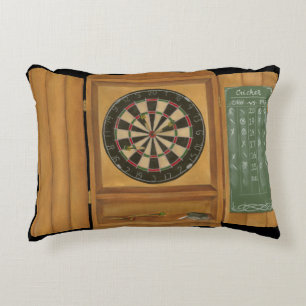 Dartboard with Cricket Scoring Decorative Cushion