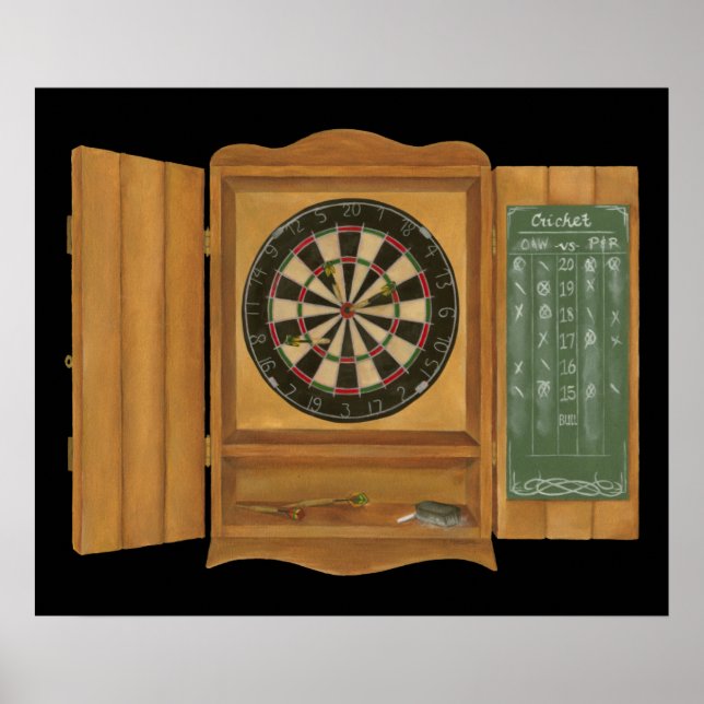 Dartboard with Cricket Scoring Poster (Front)