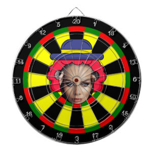 Dartboard with custom text and photo