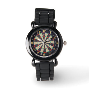Dartboard With Dart In Bullseye, Watch