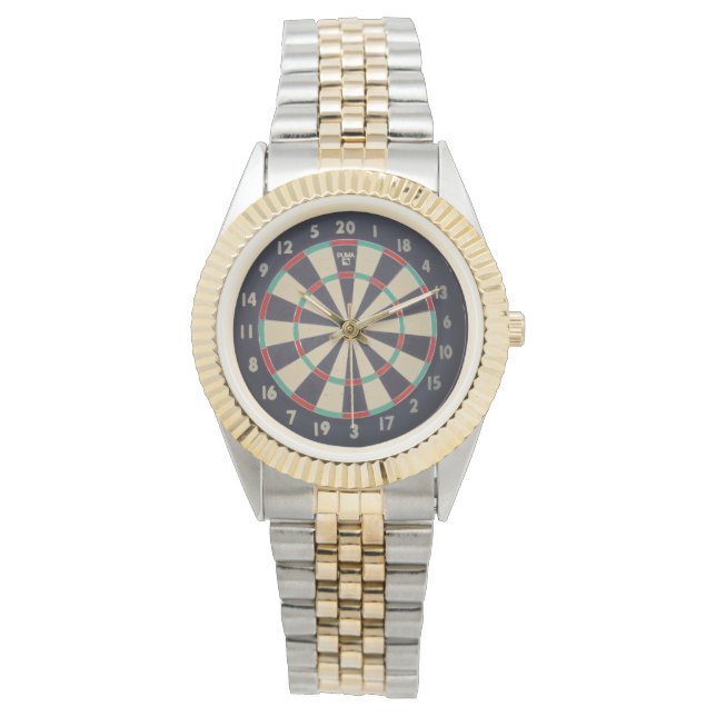 Dartboard With Dart In Bullseye, Watch (Front)