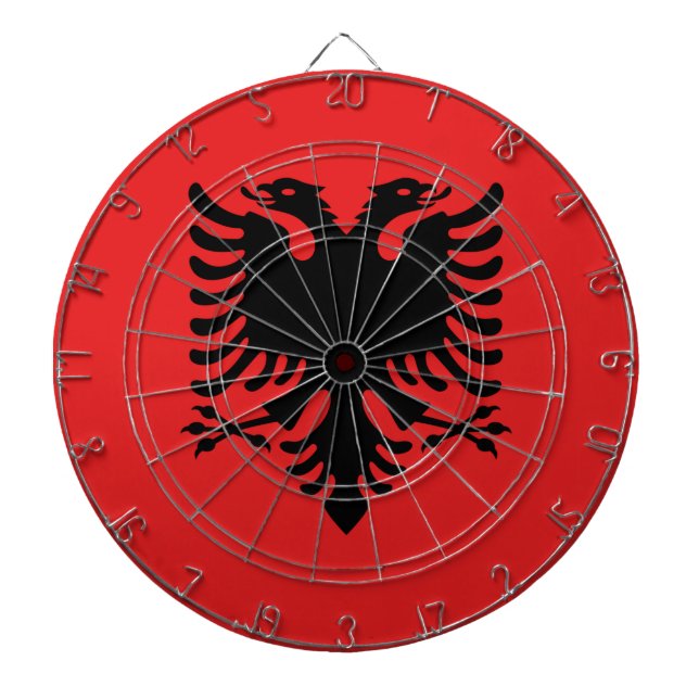Dartboard with Flag of Albania (Front)