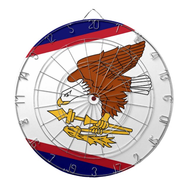 Dartboard with Flag of American Samoa (Front)