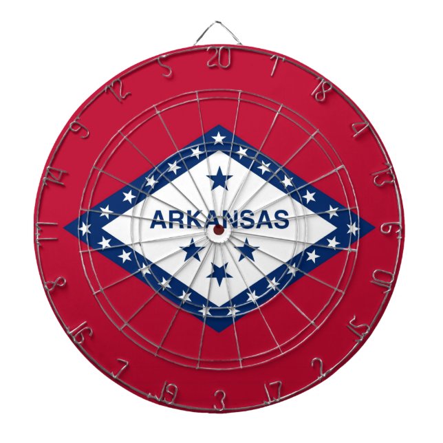 Dartboard with Flag of Arkansas, USA (Front)