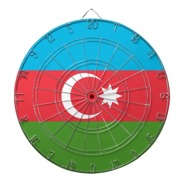 Dartboard with Flag of Azerbaijan (Front)