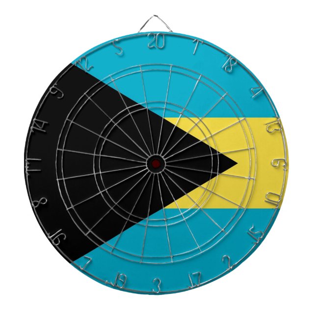 Dartboard with Flag of Bahamas (Front)