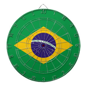 Dartboard with Flag of Brazil