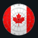 Dartboard with Flag of Canada<br><div class="desc">Elevate your game room with our striking dartboard featuring the flag of Canada, a perfect blend of sport and national pride! This dartboard is not just for play; it’s a celebration of Canadian heritage and spirit. The vibrant design showcases the iconic Canadian flag, making it a standout piece in any...</div>
