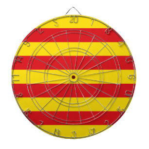 Dartboard with Flag of Catalonia, Spain