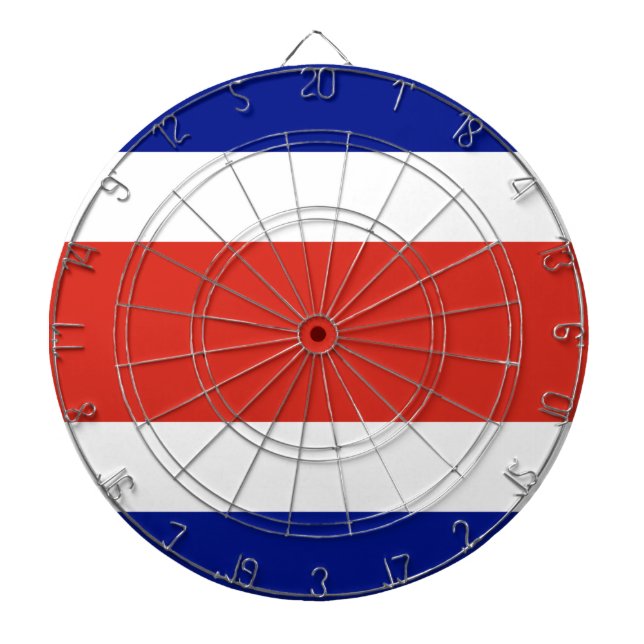Dartboard with Flag of Costa Rica (Front)